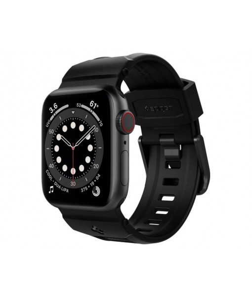Curea Apple Watch, Spigen Rugged Band, Compatibila Cu Apple Watch 2/3/4/5/6/SE (38/40mm), Negru